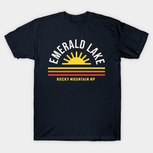 Emerald Lake Rocky Mountain National Park Souvenir Gift Sunrise T-Shirt